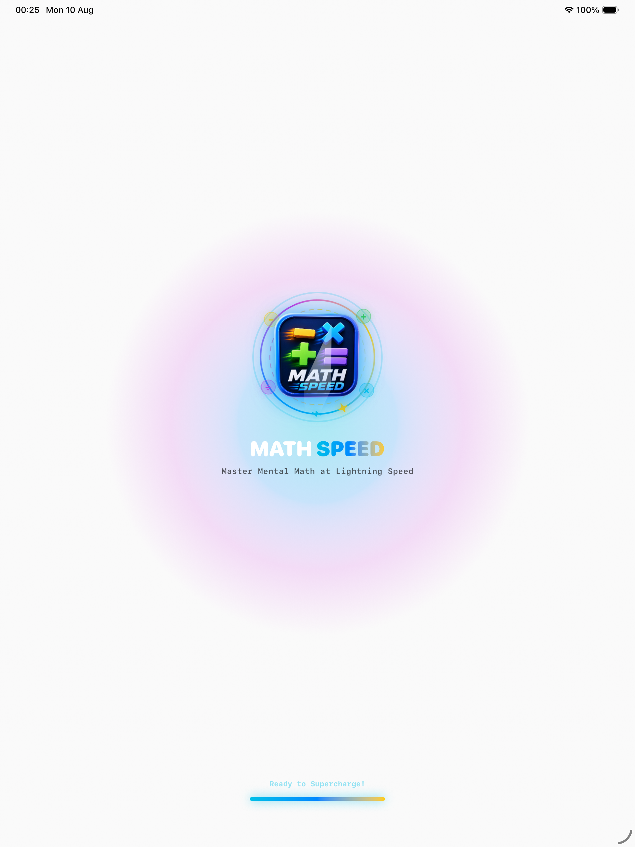 Math Speed iPad Pro Splash Screen