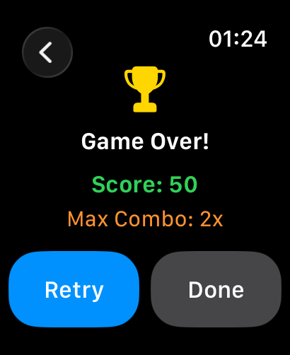 Math Speed Apple Watch Operator Selector